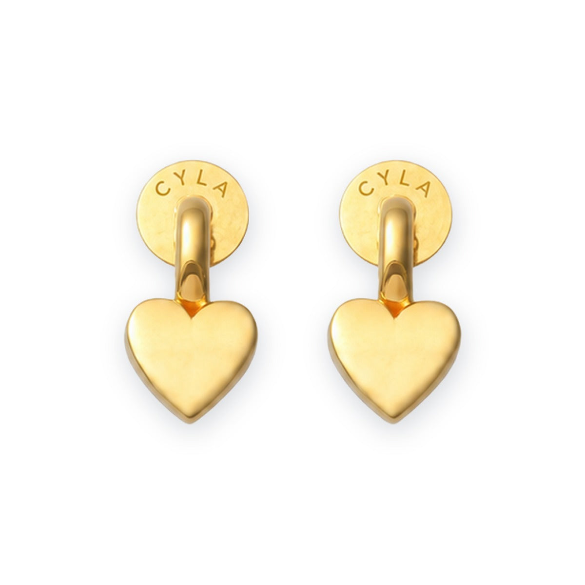 Bold Heart Drop Earrings