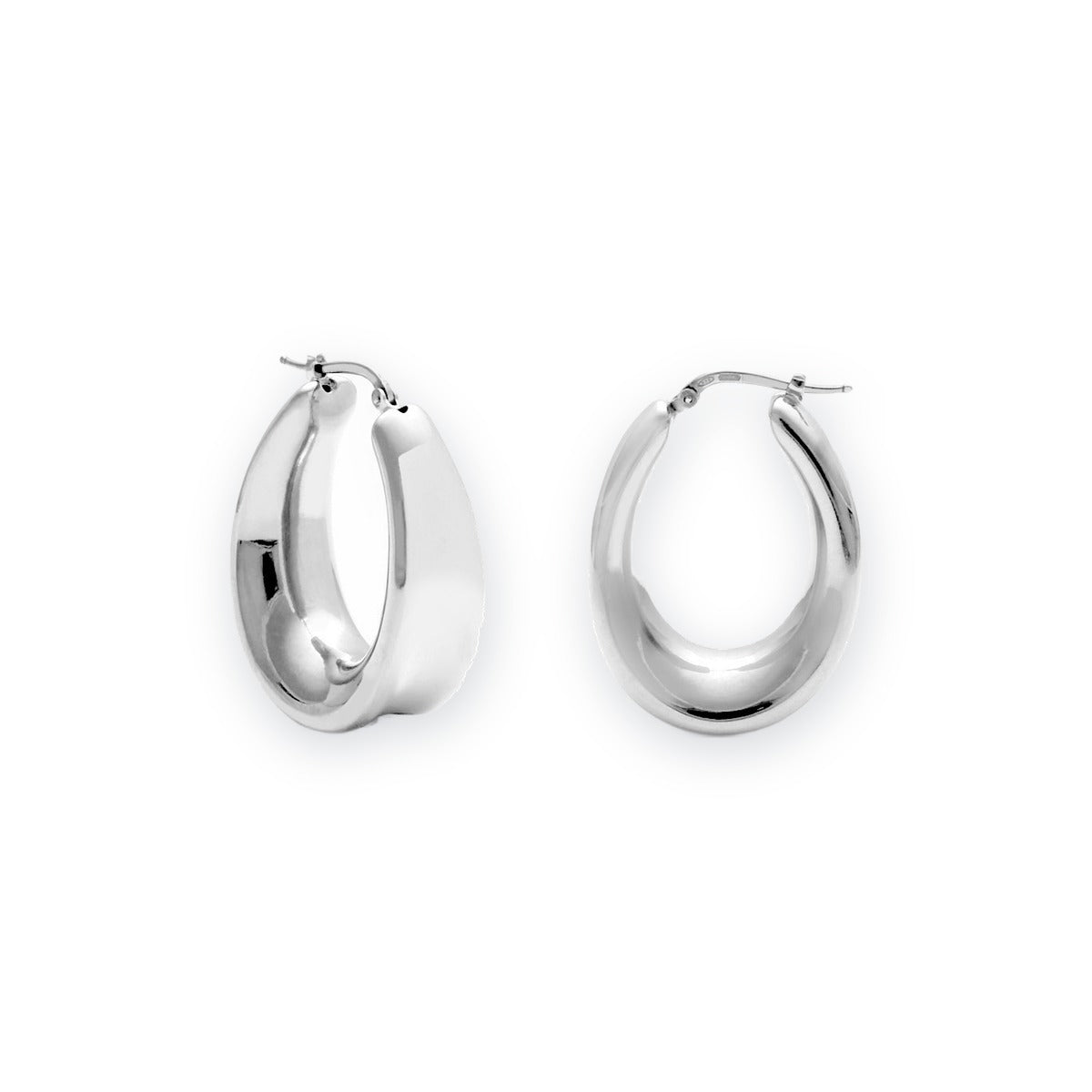 Bold Oval Hoop Earrings