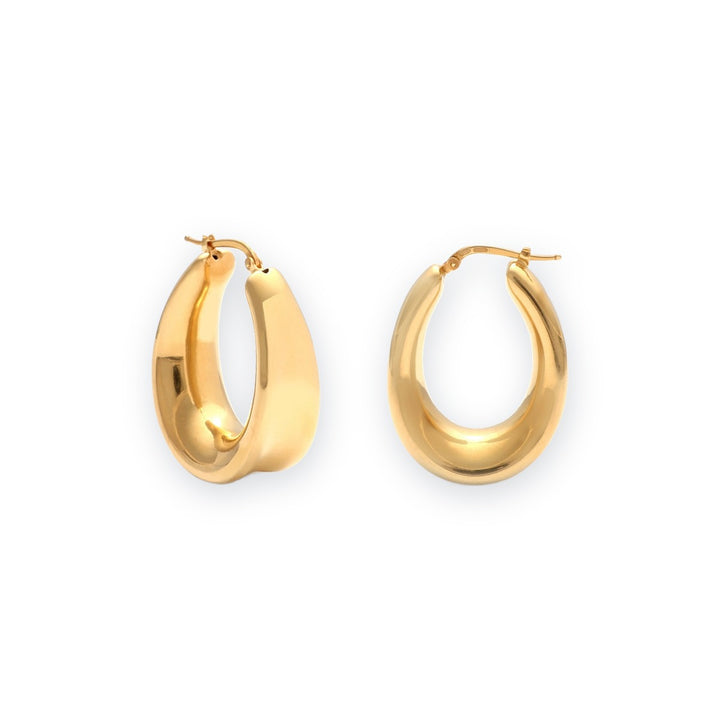 Bold Oval Hoop Earrings