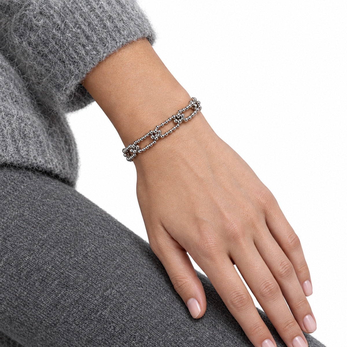 Bolle Beaded Cable Chain Bracelet on model