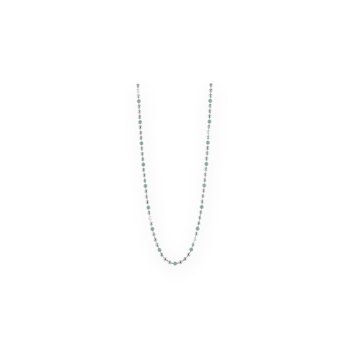 Bollicine Aqua Bead Long Necklace