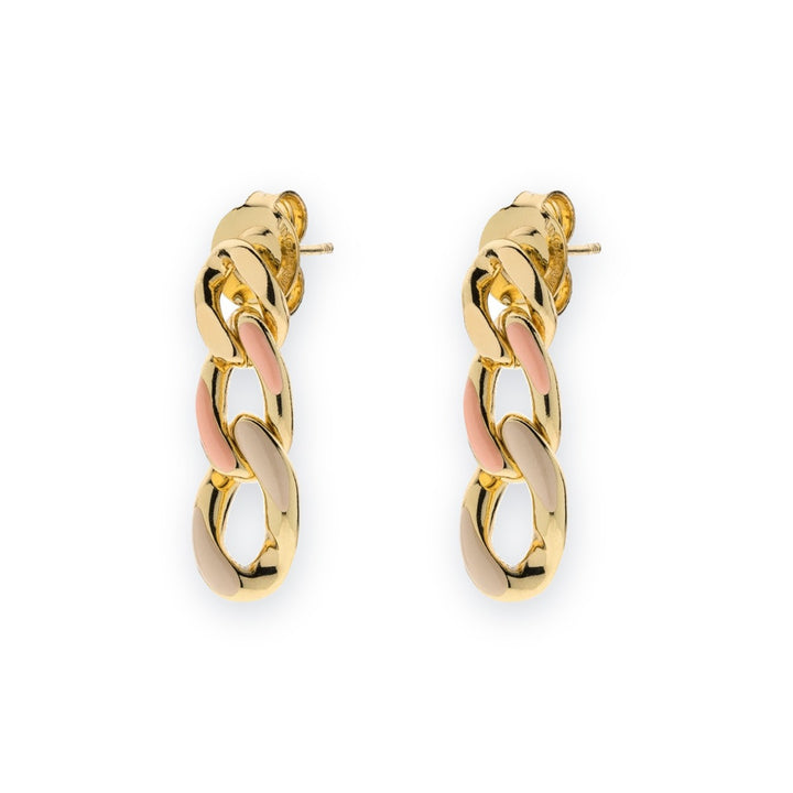 Classica Gourmette Earrings with Multicolor Enamel