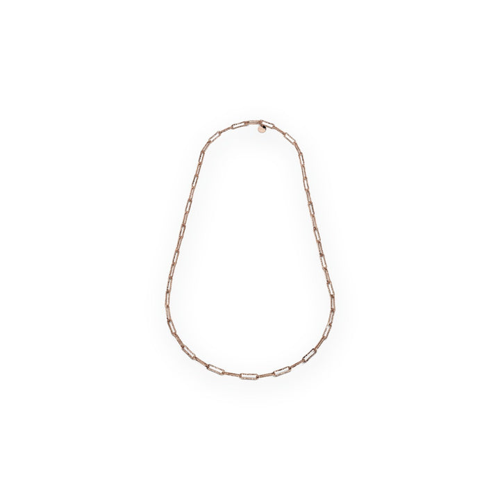 Classica Long Textured Paper Clip Necklace