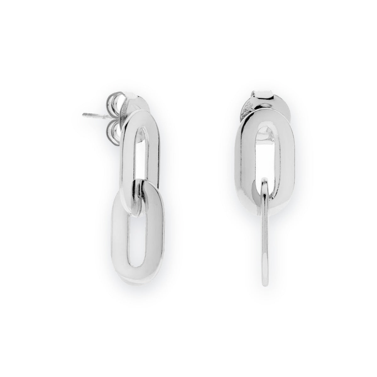 Classica Flat Oval Chain Earrings