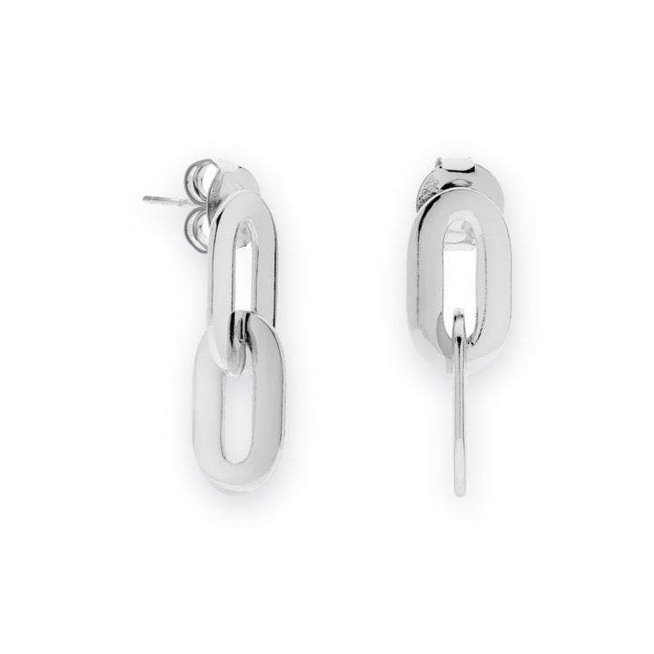 Classica Flat Oval Chain Earrings