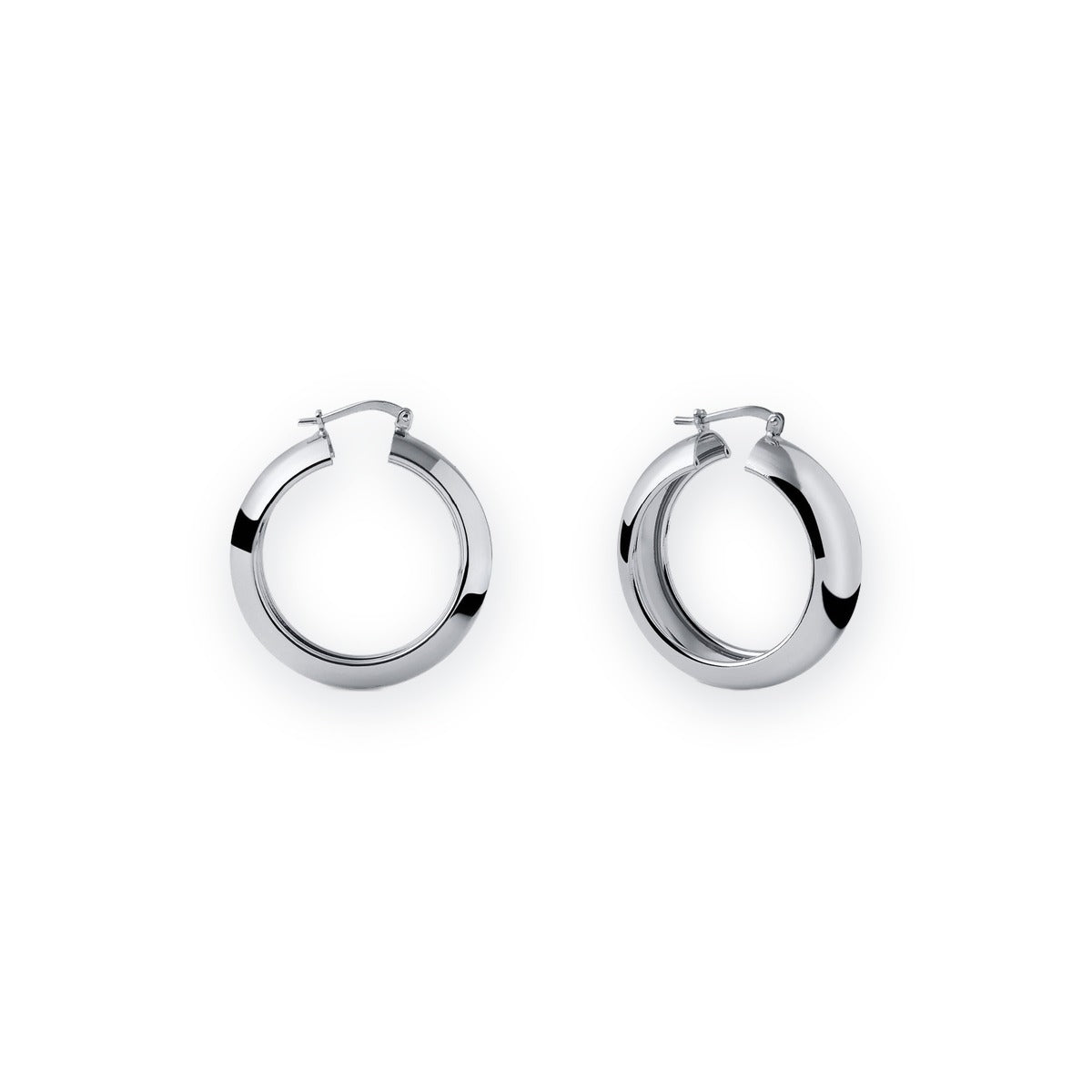 Classica Polished Hoop Earrings, 3 cm