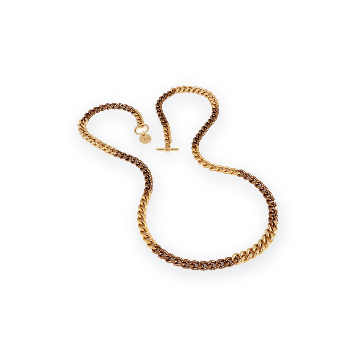 Classica Two-Tone Long Curb Necklace