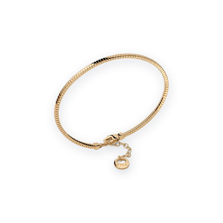 Luce Ribbed Bangle Bracelet