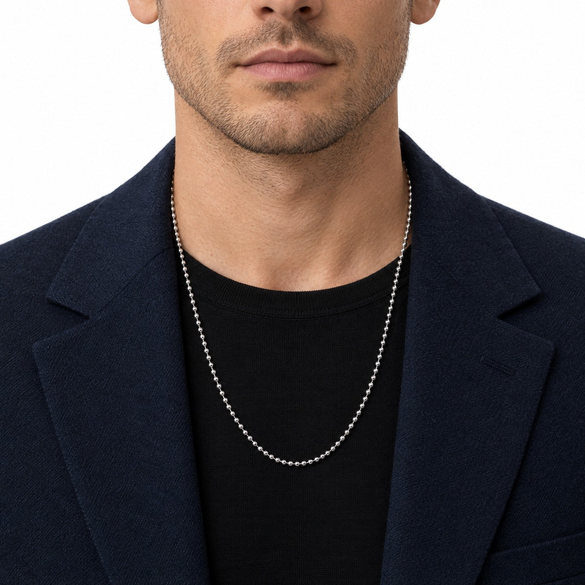 Men's Bead Chain on model