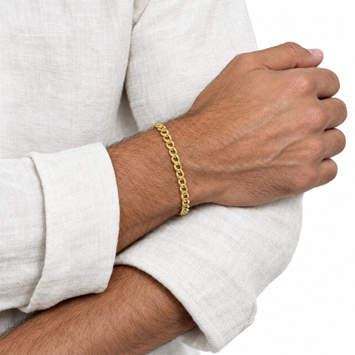 Men's Bird's Eye Chain Bracelet on model