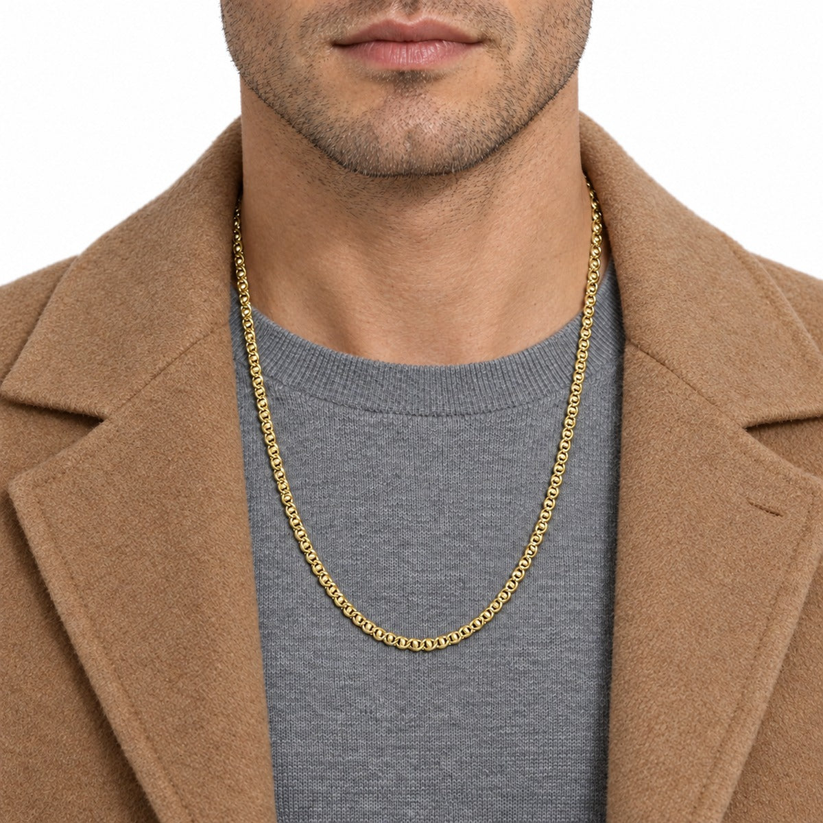 Men's Bird's Eye Chain on model