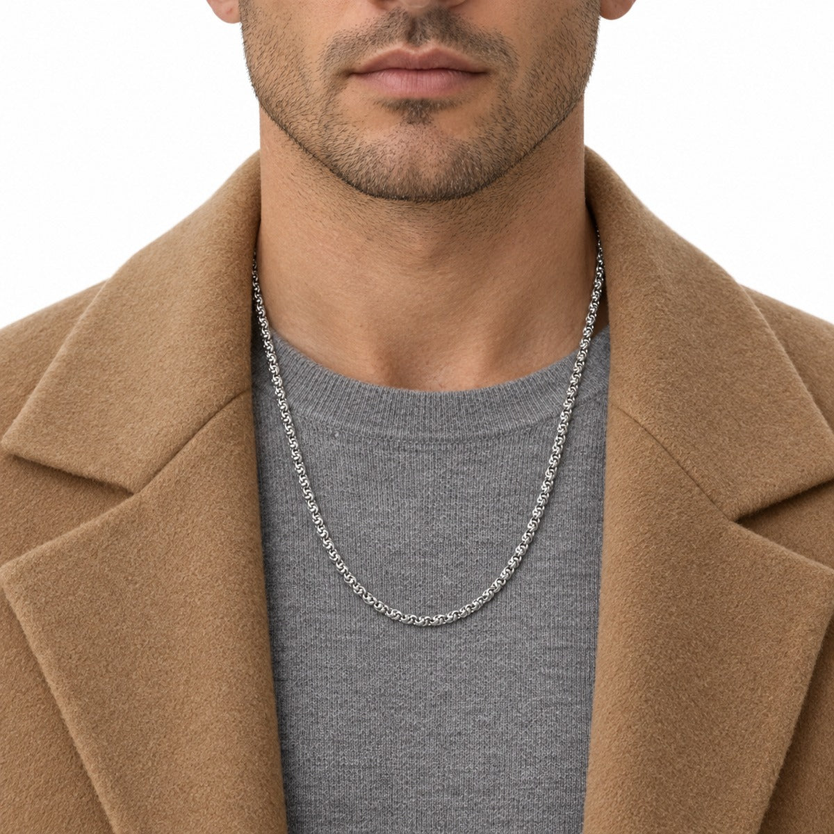 Men's Bird's Eye Chain on model