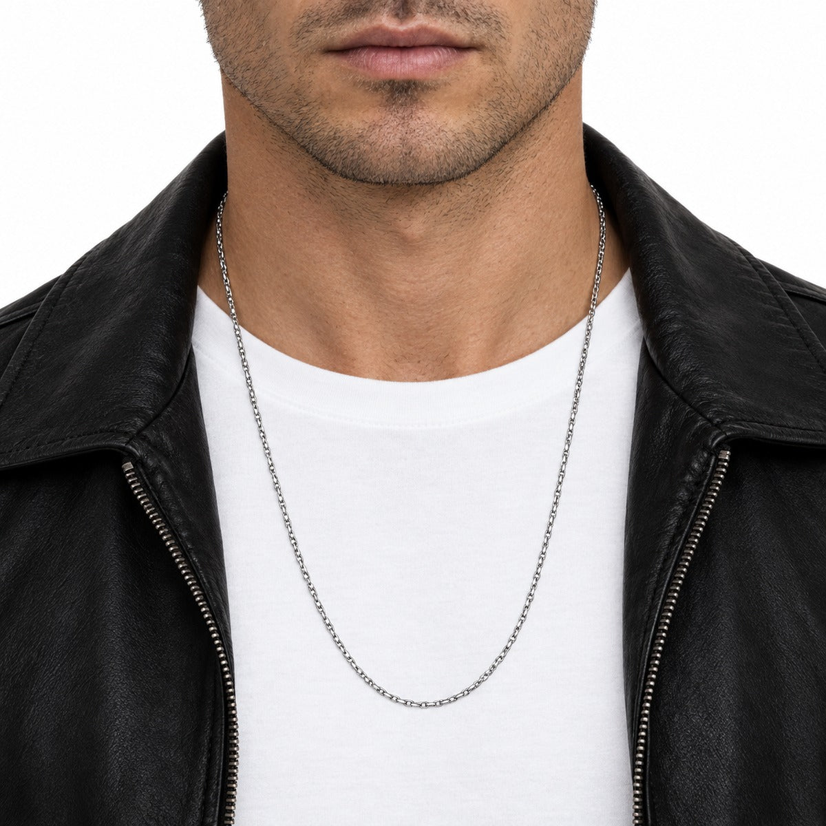 Men's Fancy Link Chain on model