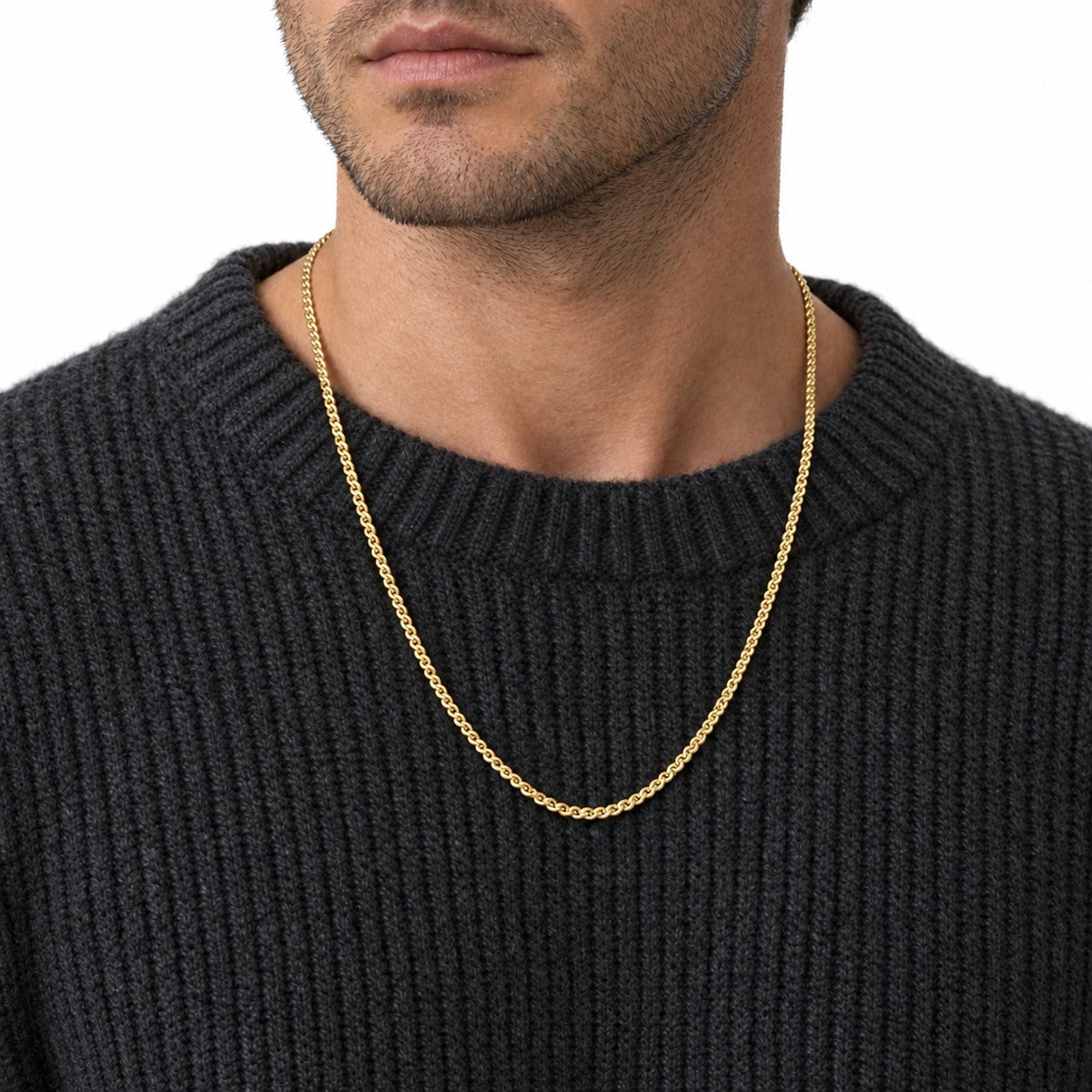 Men's Pendant Chain on model
