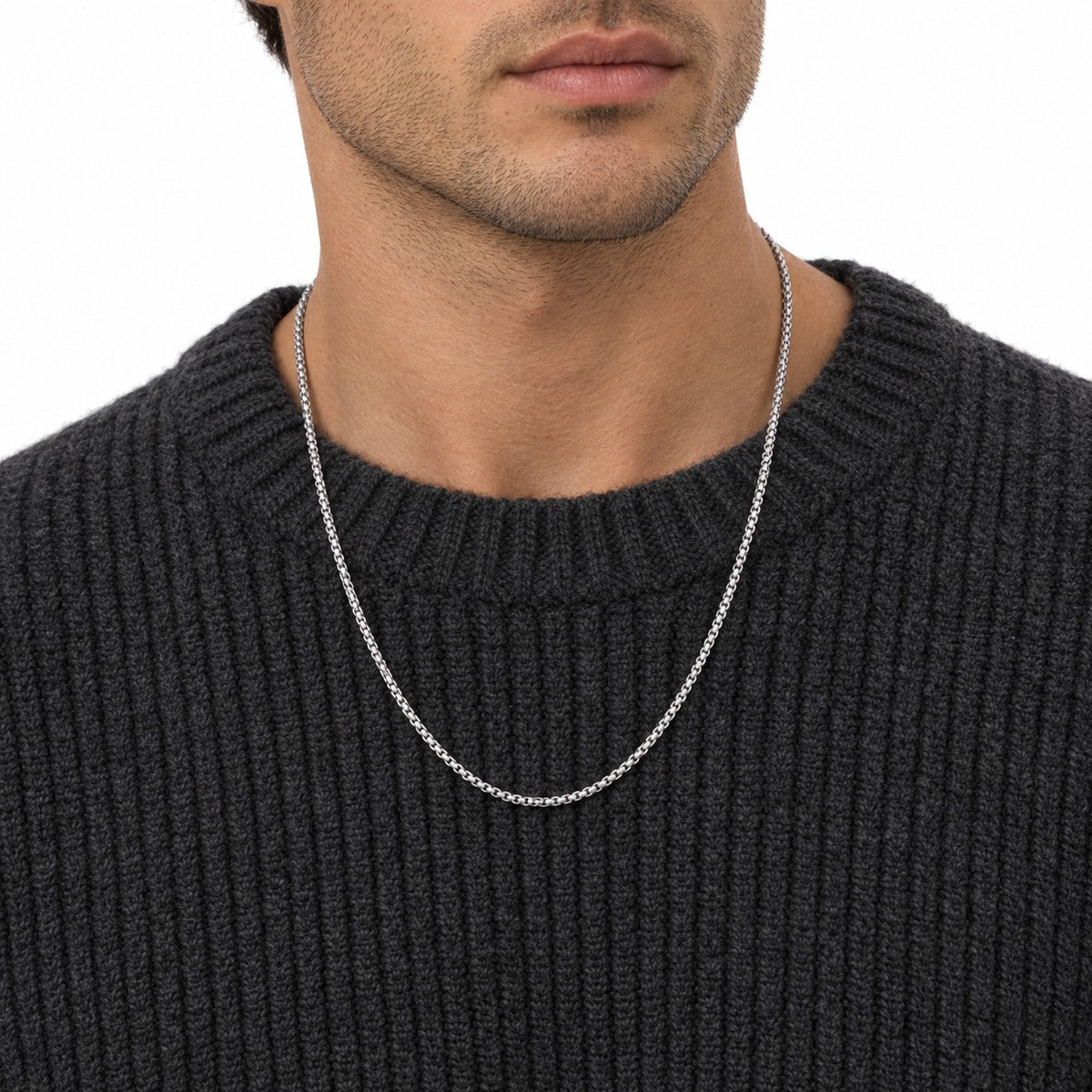 Men's Pendant Chain on model
