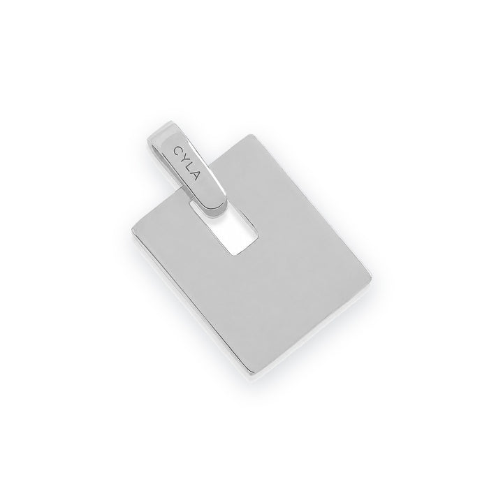 Men's Square Cut-Out Tag Pendant