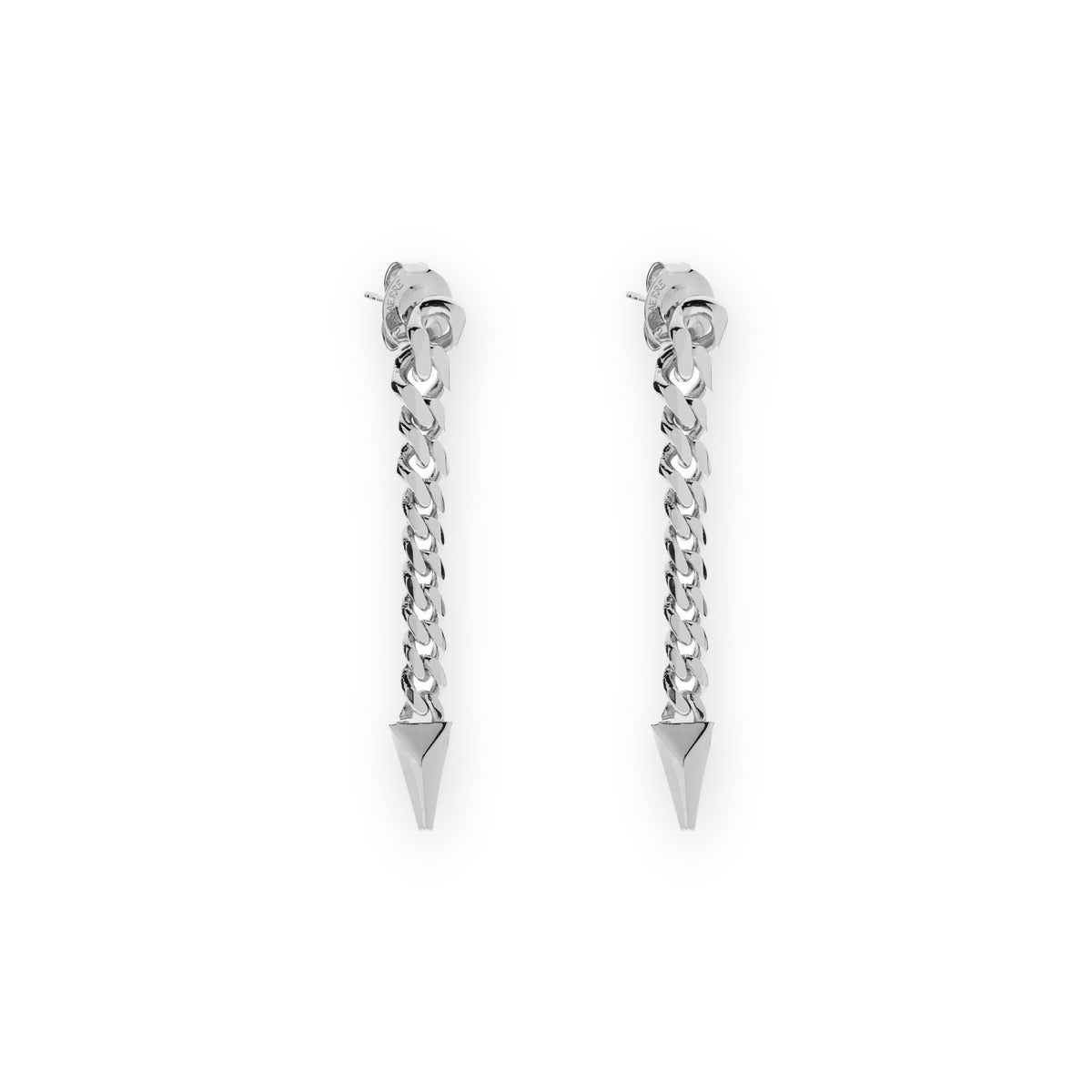 Piramidi Curb Chain Spike Earrings