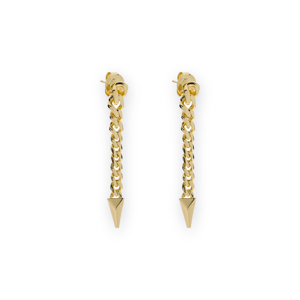 Piramidi Curb Chain Spike Earrings