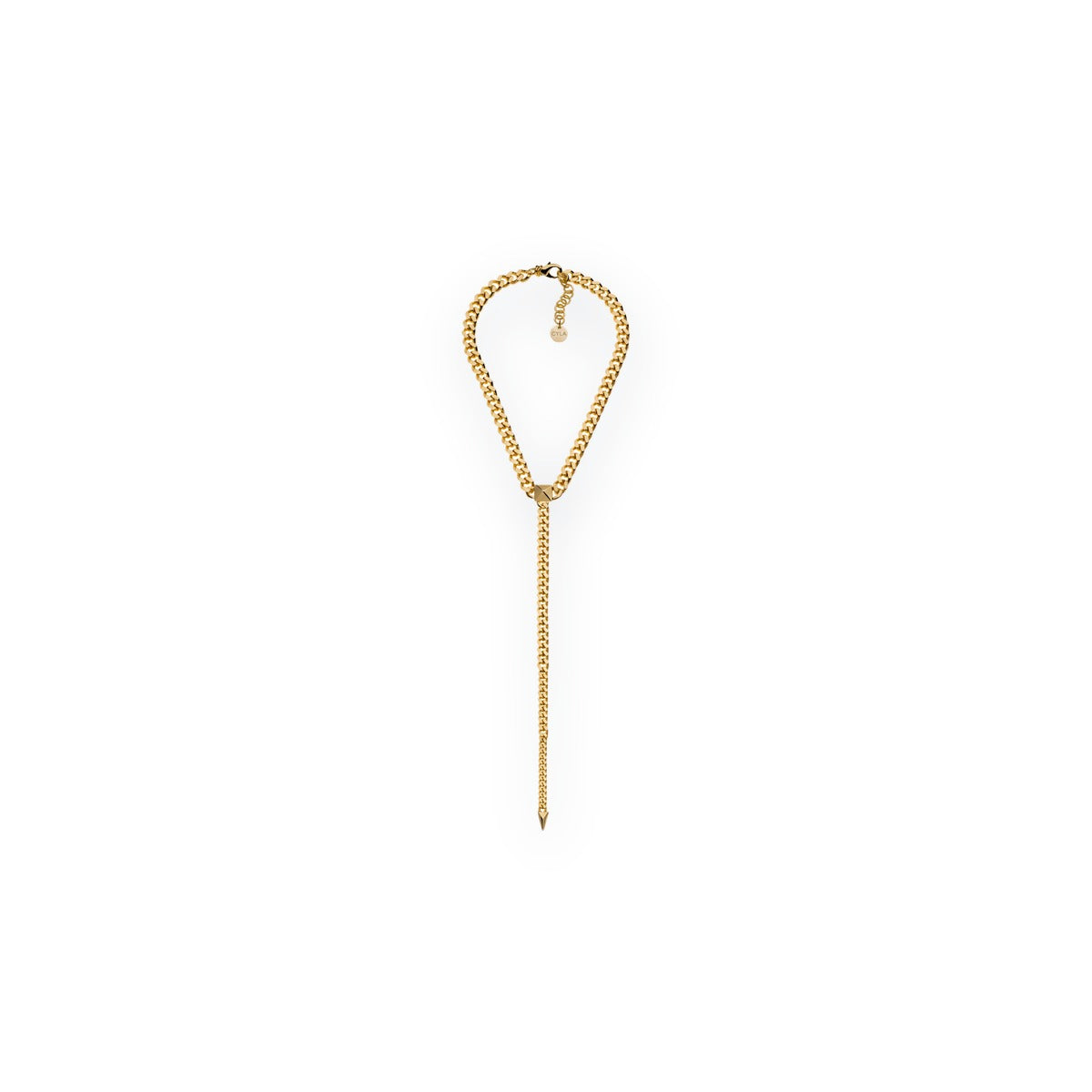 Piramidi Curb Lariat Necklace