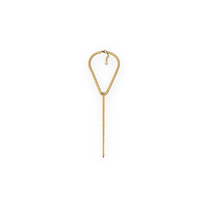 Piramidi Curb Lariat Necklace